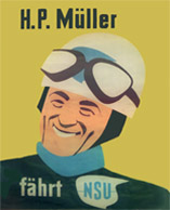 Rennplakat H.P. Mller